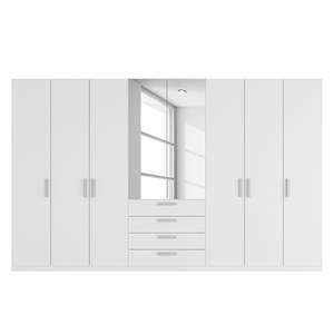Armoire à portes battantes Skøp III Blanc alpin / Miroir en cristal - 360 x 222 cm - 8 portes - Premium