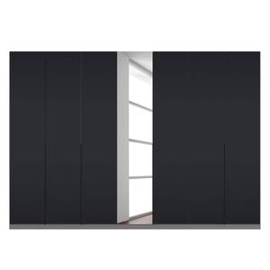 Drehtürenschrank SKØP Mattglas Schwarz/ Kristallspiegel - 315 x 222 cm - 7 Türen - Basic