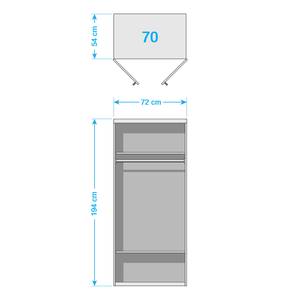 Drehtürenschrank Soft Plus I Silbereiche Dekor