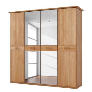 Armoire à portes battantes aulne partiellement massif - 189 x 197 cm - 4 portes - Avec corniche