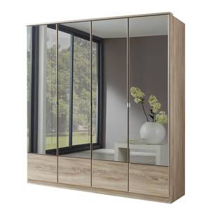 Drehtürenschrank Rajmi Eiche Sägerau Dekor - Schrankbreite: 135 cm - 3 Spiegel