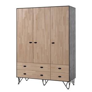 Drehtürenschrank William Birke massiv / Kiefer massiv - Breite: 150 cm