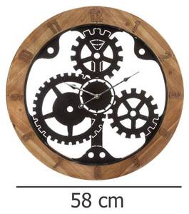 Horloge murale avec motif pignon Noir - Métal - 58 x 58 x 5 cm