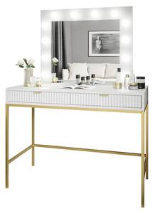 Schminktisch CORTADO GOLD T104 Weiß - Holzwerkstoff - 104 x 78 x 50 cm