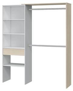 Armoire dressing Blanc - Bois manufacturé - 40 x 187 x 158 cm