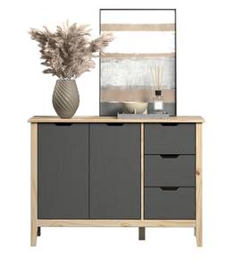 Sideboard Latera Glas Grau - Grau