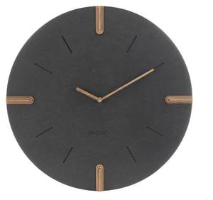 Horloge murale design THE WOODY. Noir - Bois manufacturé - 46 x 46 x 3 cm