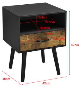 Table de Chevet Gävle avec tiroir Noir