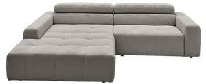 Ecksofa RENO Grau - Armlehne davorstehend links - Ecke davorstehend links