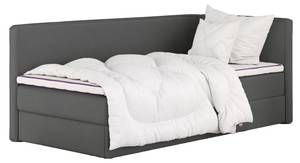 Boxspringbett MITTO CONTI TWIN Dunkelgrau - Breite: 80 cm - H3