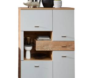 Wohnzimmer Valente 50 (6-teilig) LED Grau - Holzwerkstoff - Holzart/Dekor - 590 x 202 x 48 cm