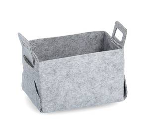 Aufbewahrungskorb, Filz, grau Grau - Kunststoff - 13 x 11 x 18 cm