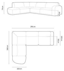 Ecksofa ERIN 4 Sitzplätze Grün