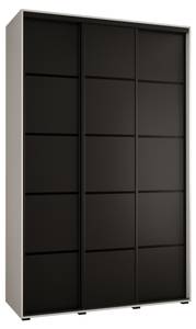 ARMOIRE À PORTES COULISSANTES DAVOS 4 Noir - Blanc - Largeur : 150 cm