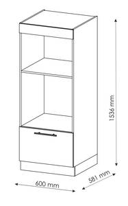 Mikrowellenschrank Fame-Line 38424 Sonoma Eiche Trüffel Dekor - Weiß