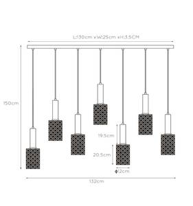 Pendelleuchte CORALIE Gold - Glas - Metall - 25 x 150 x 25 cm