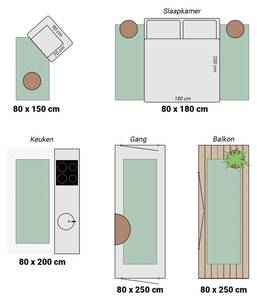 Balkonteppich Malta Melange Creme - 80 x 250 cm