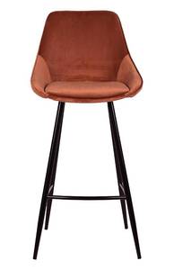 Tabouret de bar MASURIE Lot de 2 Brun rouge