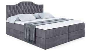 Boxspringbett VILA-1 Steingrau - Breite: 160 cm - H4