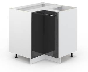 Eckschrank Fame-Line 46398 Hochglanz Anthrazit - Weiß - Tiefe: 60 cm