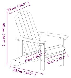 Gartenstuhl mit Tisch 3012243-2 Weiß