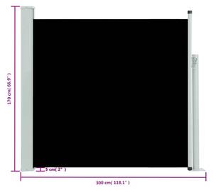 Auvent latéral 3000732-1 Noir - Hauteur : 170 cm