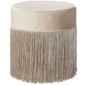 Pouf VIRGINIA Beige - Gris - Textile - 36 x 38 x 36 cm