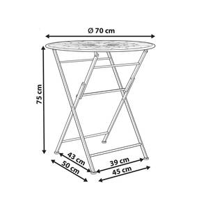 Gartentisch SCARIO Rot - Metall - 70 x 75 x 50 cm