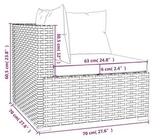 Garten-Lounge-Set (7-teilig) 3013633-15 Anthrazit - Grau