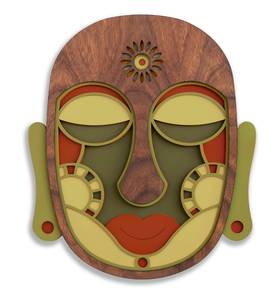 Wandmaske Modern African Mask #44 28 x 35 cm