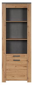 Vitrinenschrank Follow Beige - Holzwerkstoff - 40 x 199 x 73 cm