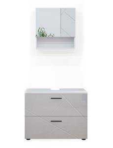 Mobilier de salle de bains Irma Blanc brillant - Blanc