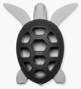 Porte brosse à dents Tortue Gris - Matière plastique - 13 x 4 x 15 cm