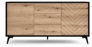 Sideboard DIAMOND SB154 2D3D Beige - Holzwerkstoff - Kunststoff - 154 x 77 x 39 cm