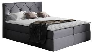 Boxspringbett Crystal Aschgrau - Breite: 127 cm