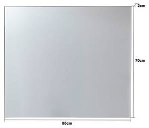 Spiegel LineGD Weiß - Holz teilmassiv - 80 x 70 x 2 cm