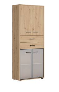 Highboard Space Office Braun - Holzwerkstoff - 80 x 203 x 38 cm