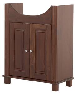 Armoire sous lavabos RETRO CUW85 1D Marron - Bois manufacturé - Matière plastique - 85 x 81 x 35 cm