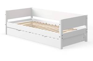 Lit Artax Blanc - Bois manufacturé - 101 x 67 x 210 cm