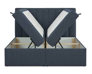 Boxspringbett Liberty Pocket Visco Blau - Breite: 200 cm