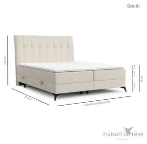 Boxspringbett Sauiti Beige - 160 x 120 x 211 cm