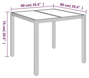 Garten Essgruppe 3029220-2 (5-teilig) Schwarz - Weiß - Breite: 90 cm