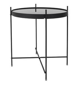 Table basse design ronde Small noir Fer / Verre