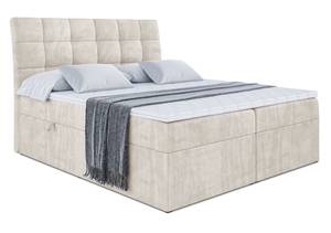 Boxspringbett BRUGO Ecru - Breite: 160 cm - H3