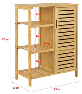 Badezimmerschrank Vetlanda Braun - Bambus - 66 x 87 x 33 cm