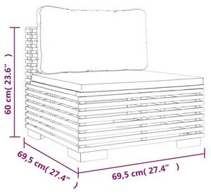 Garten-Lounge-Set 3028565-7 (5-teilig) Braun - Cremeweiß - Weiß