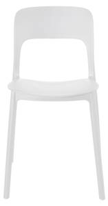 Chaise empilable UNA (lot de 4) Blanc - Matière plastique - 45 x 79 x 48 cm