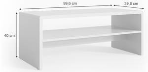 Table de salon 100cm blanc Blanc