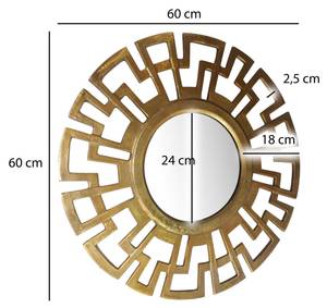 Wandspiegel MARJAN Gold - Metall - 3 x 60 x 60 cm