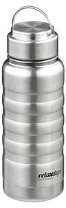 Trinkflasche Edelstahl 400 ml Silber - Metall - 8 x 20 x 8 cm